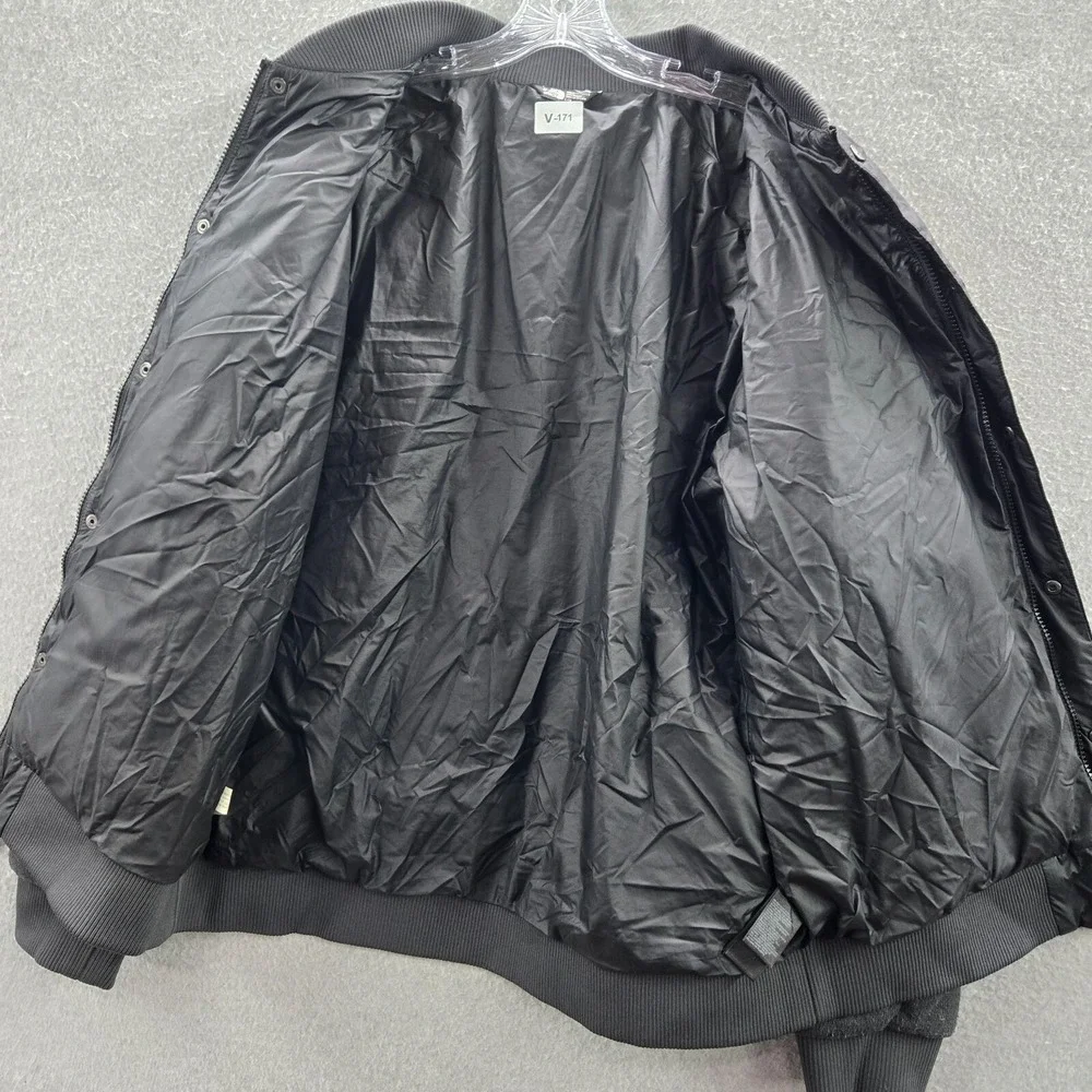 The North‎ Face Men Jacket Large Black Goose Down Puffer Bomber Quilted Full Zip